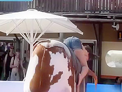 Busty girl exposed nipple