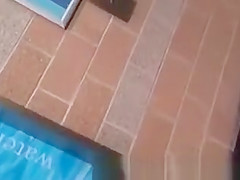 Cute asian girl in white sweatpants