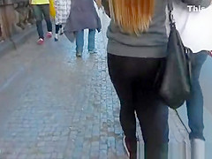 Girl in transparent leggings