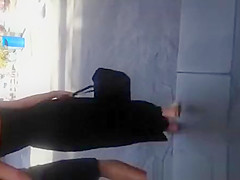 Great ass woman in black dress