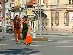 gypsy in the fountain on the street