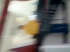 Hot ass chick in tight gray dress