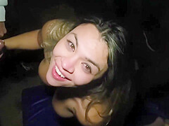 Inked blonde chick, Fernandinha Fernandez got fucked from behind while eagerly sucking another cock