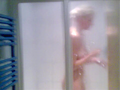 My Step brothers 20yo girlfriend under shower