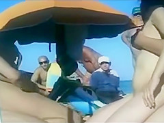 Nude Beach – Hot Mmf Threesome – Huge Audience