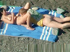 Russian Young Couple Fuck At Nude Beach