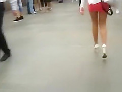 Sexy legs in shiny pantyhose