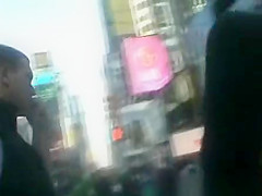 sexy white girl with visible thong in leggings