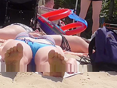 teen 18+ girl pussy lips. Wet panties. Ukraine beach