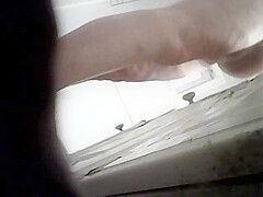 wife in the bathroom doing somr stuff